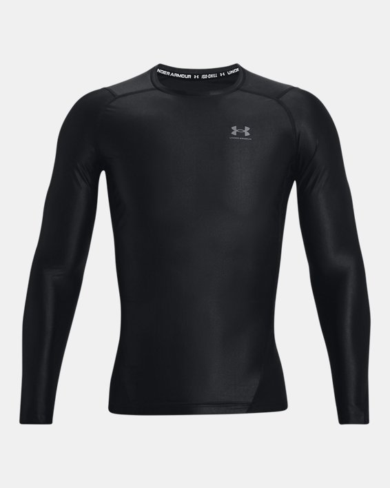 Men's UA Iso-Chill Compression Long Sleeve in Black image number 4